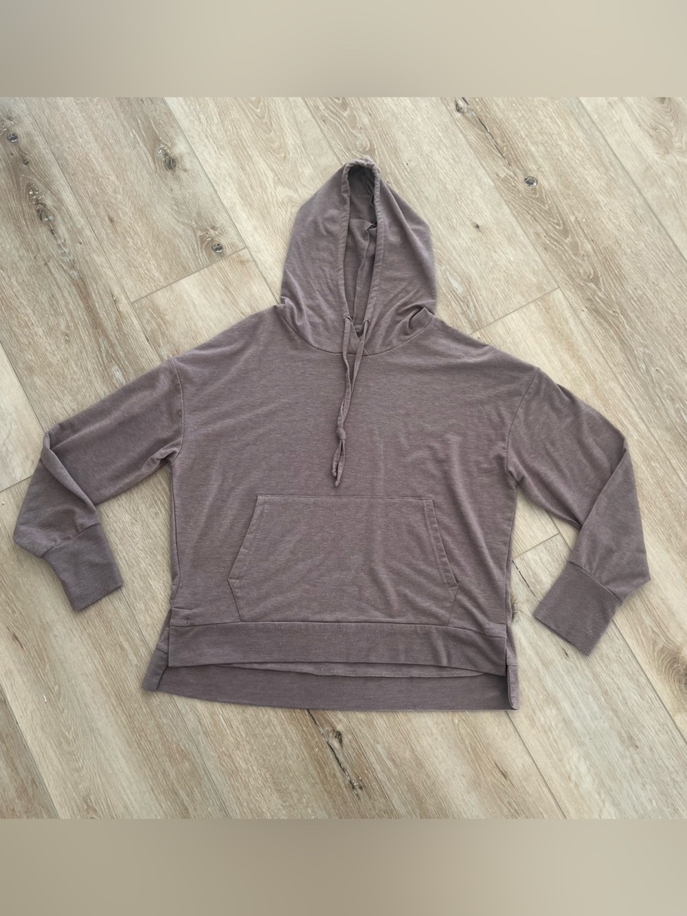 RBX taupe split hem hoodie